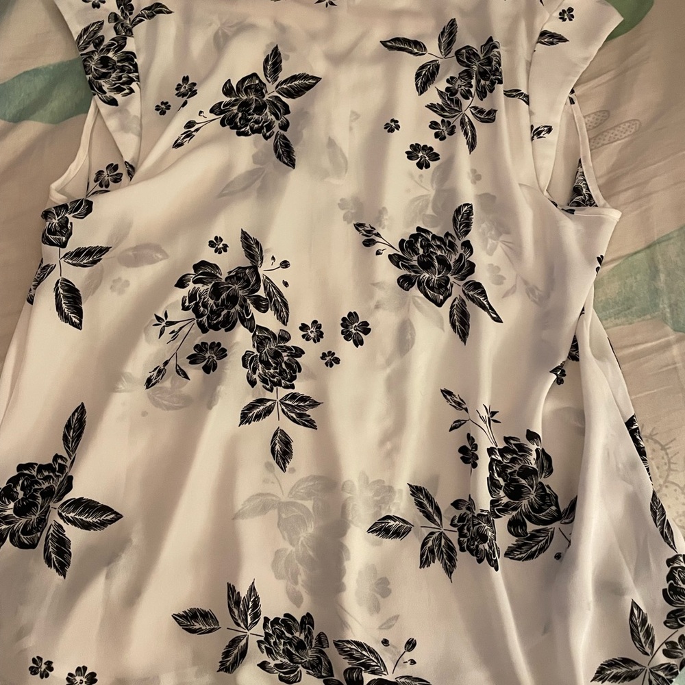 Candie's Black Floral Blouse